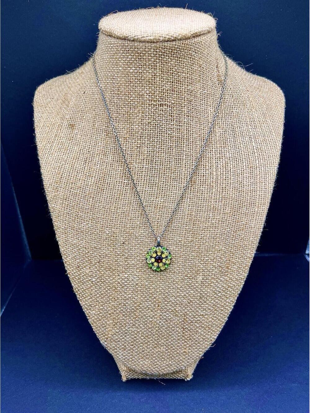 Mariana Multi Colored Swarovski Crystals Pendant Necklace Reversible Angel